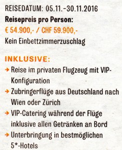 Anzeige Kreuzflug